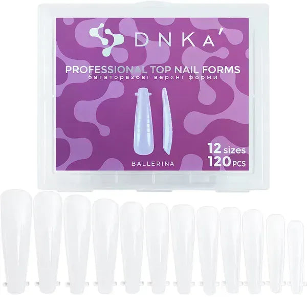 Moldes para uñas DNKa' Top Nail Forms Ballerina, 120 unidades