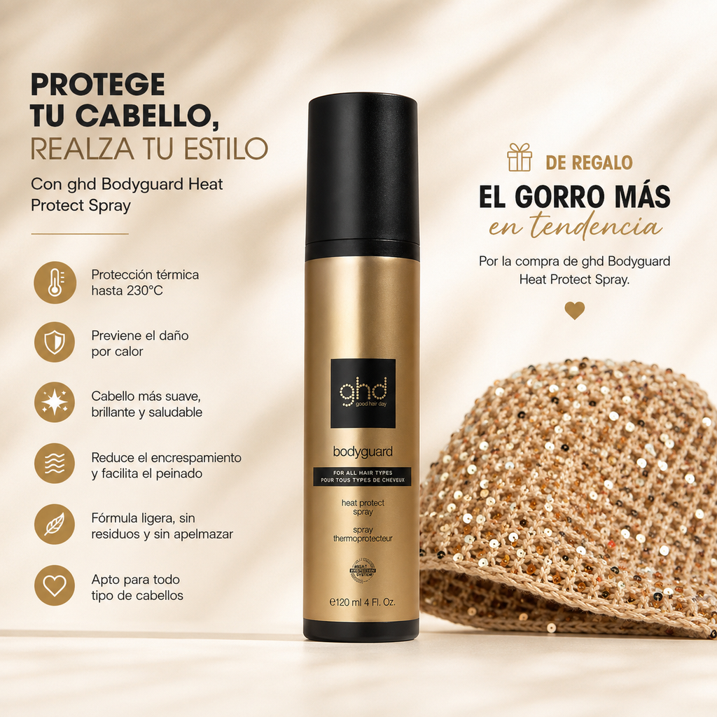 ghd Bodyguard Heat Protect Spray + Gorro de Regalo 🎁