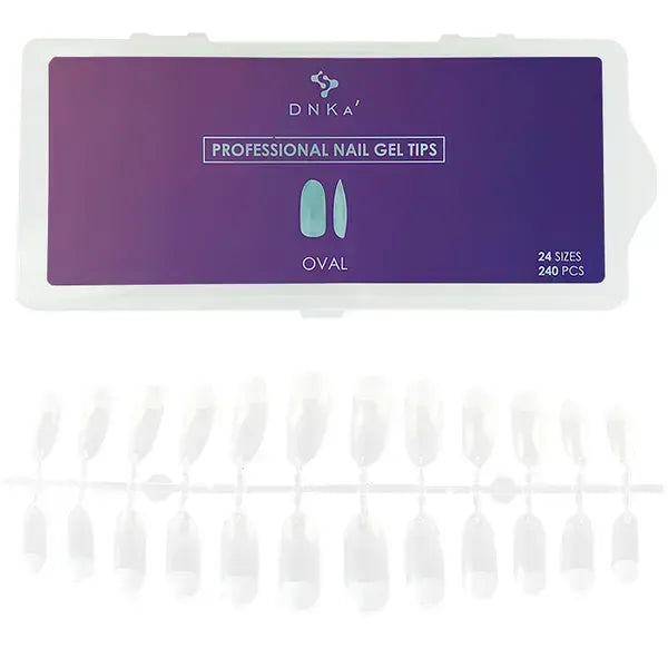 Puntas de gel para uñas profesionales DNKa' Ovaladas, 240 unidades
