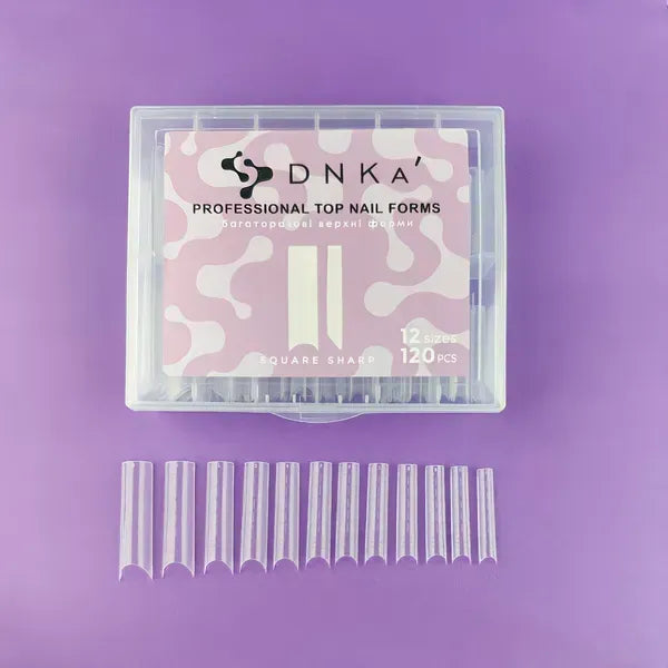 Moldes para uñas cuadrados y afilados DNKa' Top Nail Forms, 120 unidades
