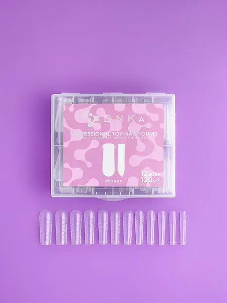 Moldes de uñas cuadrados DNKa' Top, 120 unidades