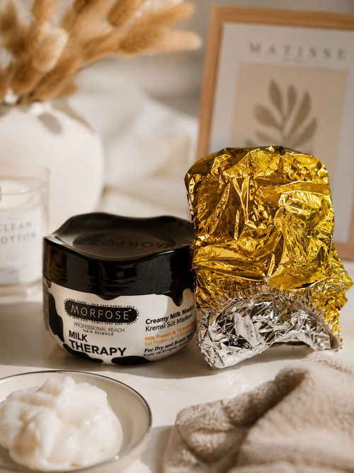 Mascarilla Morfose Milk Therapy + Gorro Térmico dorado