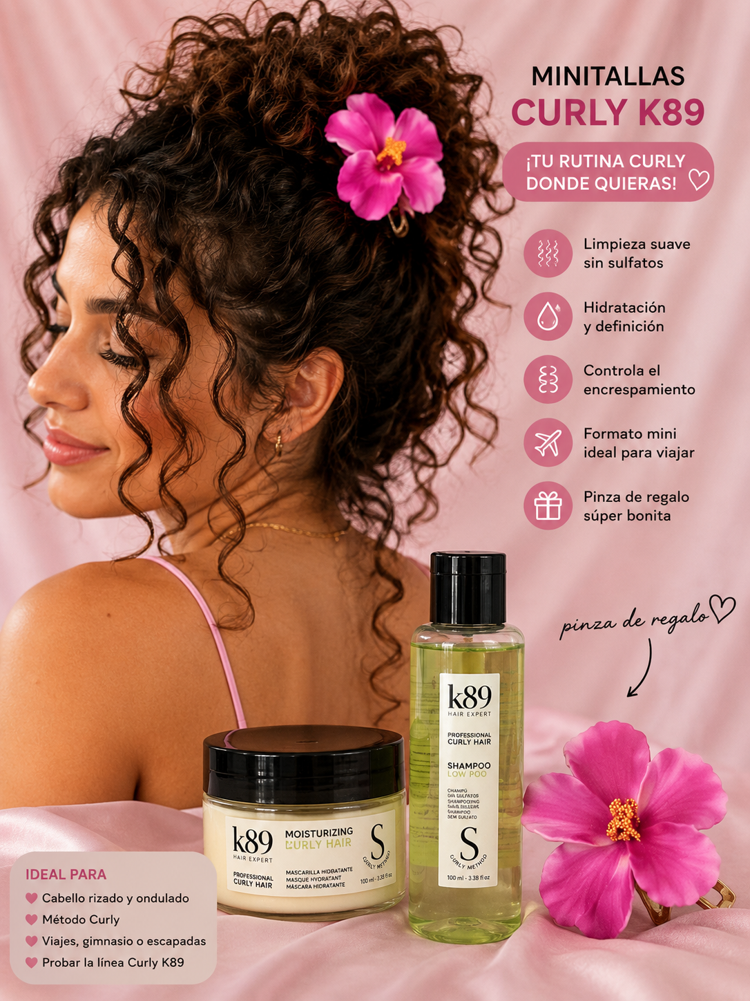Pack Minitallas Curly K89 + Pinza de Regalo 🎁