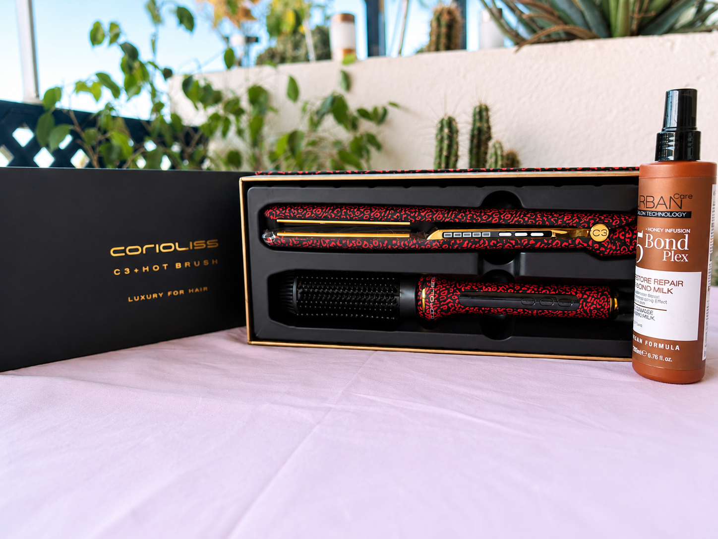 Pack Corioliss C3 Red Leopard + Hot Brush | Edición Limitada + Regalo Bond Plex